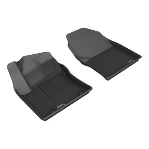 Toyota Corolla Cross Hybrid Floor Mats - Front - 3D MAXpider - Kagu - Black - `25-`26 Toyota Corolla Cross Hybrid Floor Mats - Front - 3D MAXpider - Kagu - Black - `25-`26
